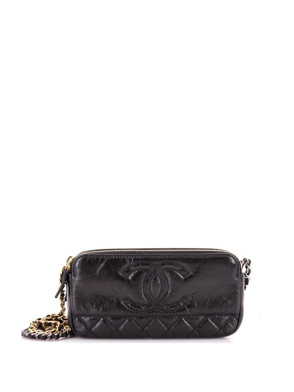 Chanel Cc Double Zip Clutch With Chain #343066C26B